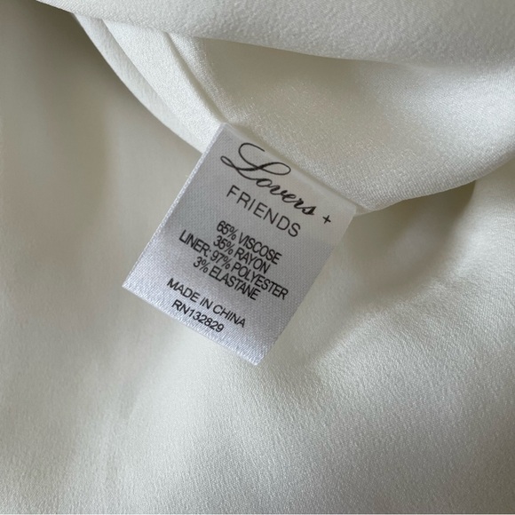 Revolve Lovers+Friends Eternity Expose Midriff Ivory Maxi Dress Asymmetric Hem S - Picture 8 of 12